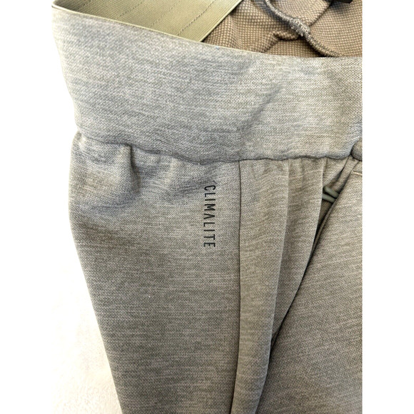 Adidas Climalite Jogger Pants Sz L Green Zip Pockets Pull On Zip Legs Athleisure - Picture 11 of 12